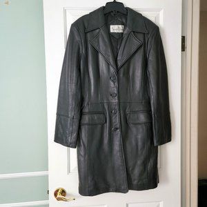 Albert Duke Women's Long Leather Jacket